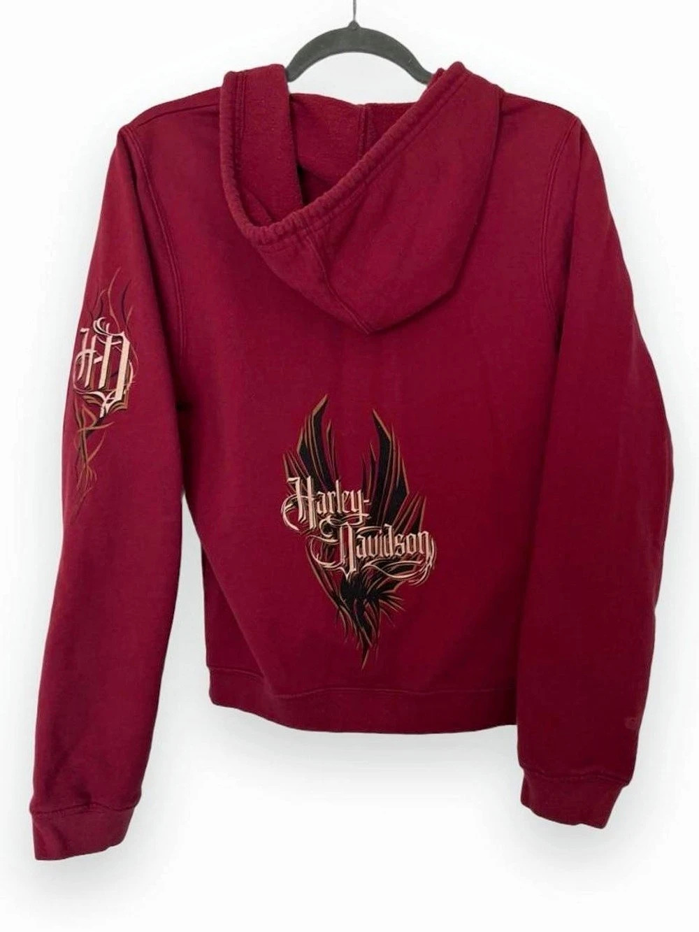 Vintage Y2K Harley Davidson motorcycles women’s full zip sweatshirt hoodie